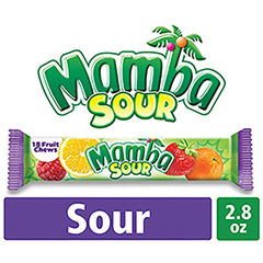 Mamba stick pack in hand to show scale and portability for on-the-go snacking