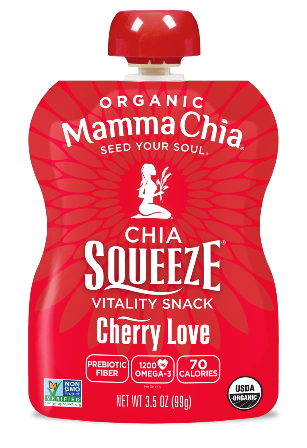 Mamma Chia close-up of chia seeds texture highlighting fiber benefit