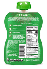 Mamma Chia ingredients spread with banana mango kale showing natural ingredients