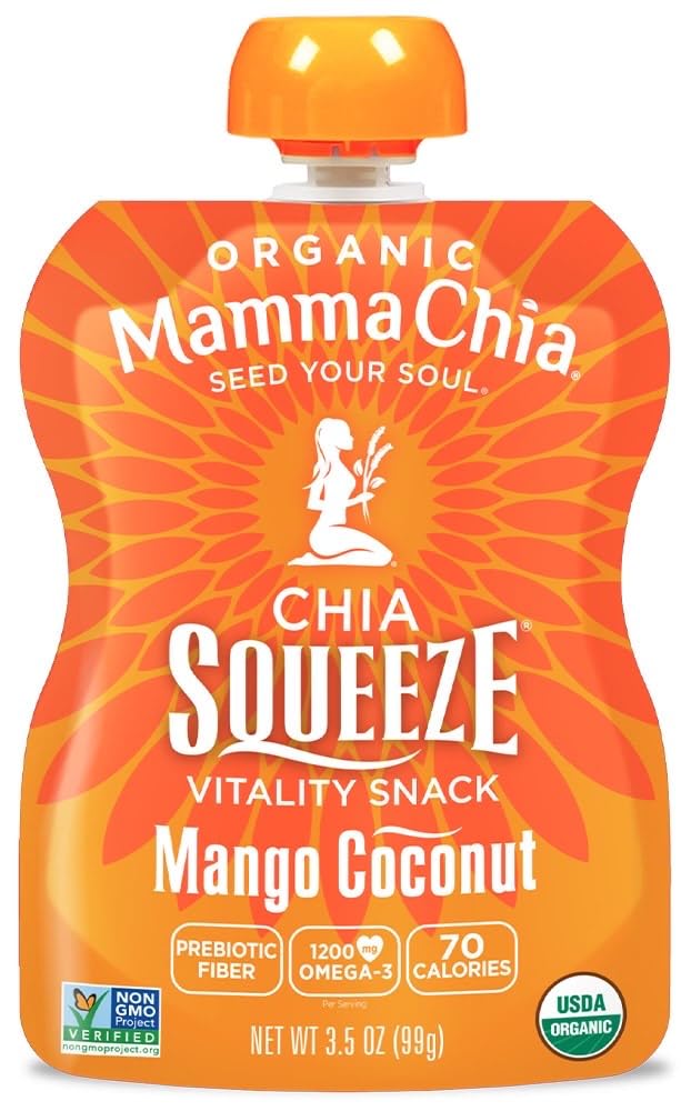 Mamma Chia label detail with organic and non-GMO certifications for trust