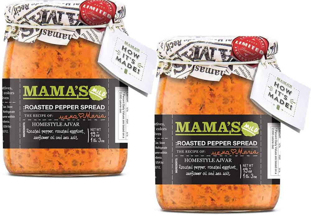 MAMMAS jar front view showing label and two-jar value, vibrant pepper color benefit