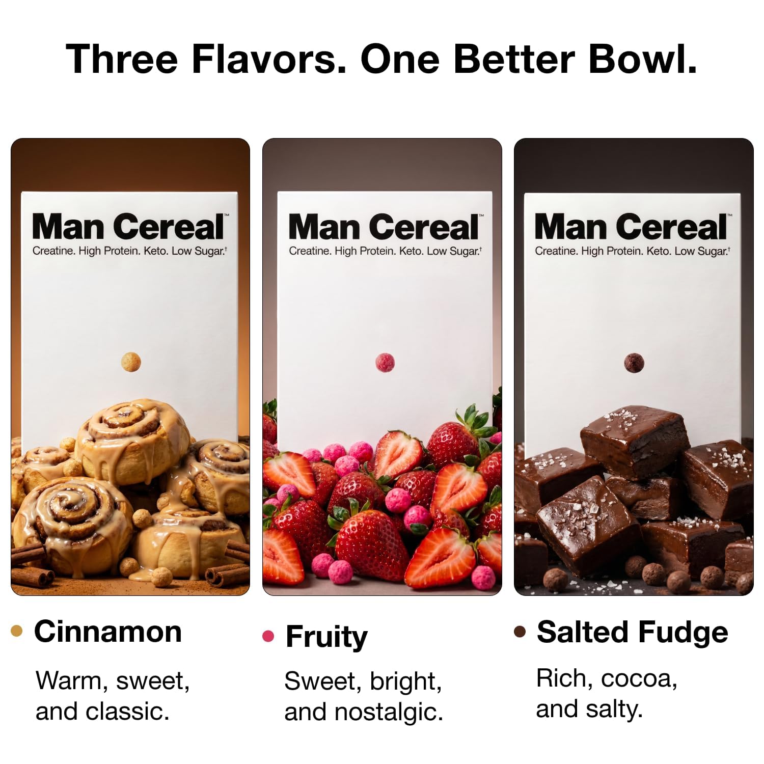 Man Cereal bowl with milk demonstrating easy high-protein breakfast