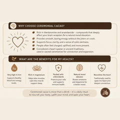 Mana Cacao dissolved in cup demonstrating smooth drinkability and energy clarity
