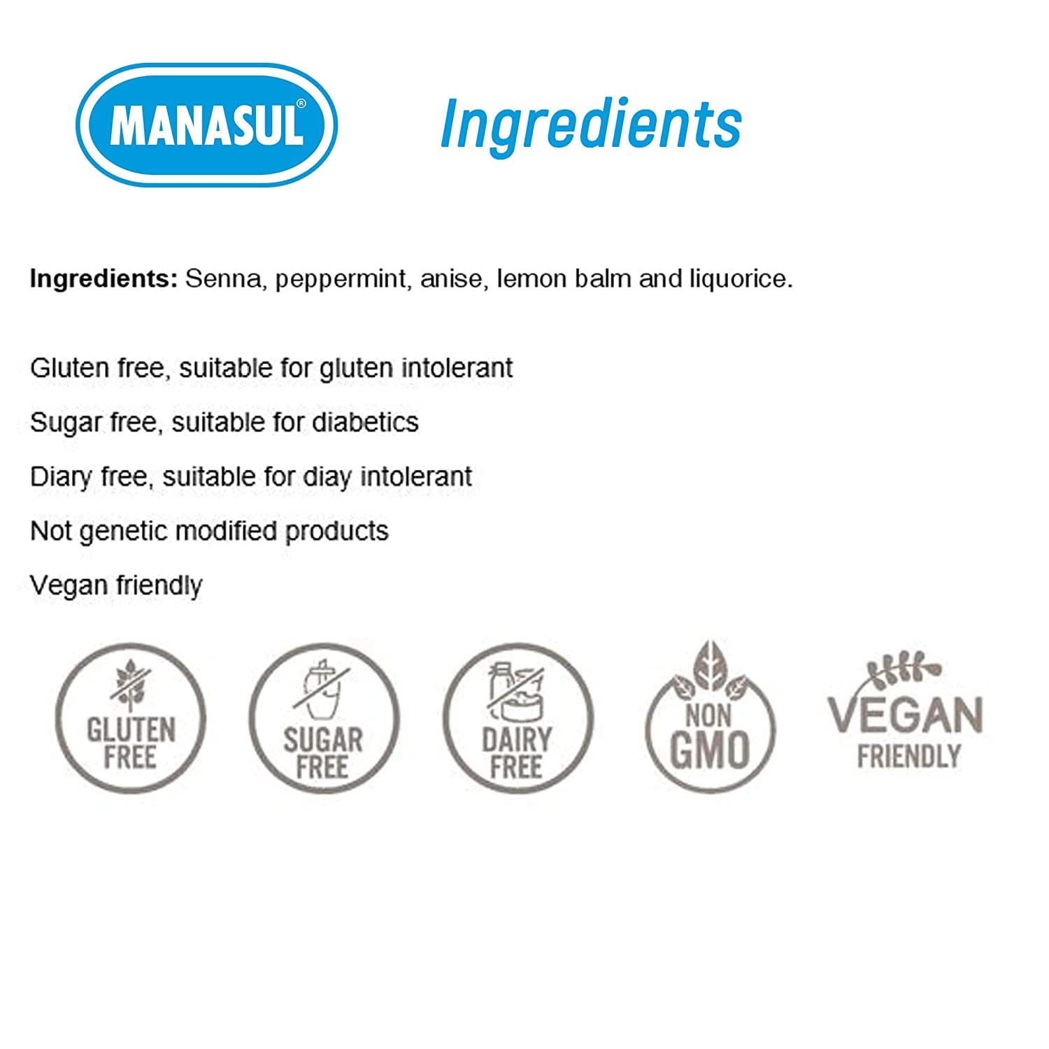MANASUL sachet biopolymer material detail emphasizing eco-friendly PLA benefit