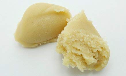 Mandelin almond paste texture closeup highlights smooth even consistency for mixing