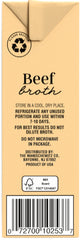Manischewitz beef broth in bowl served with garnish showing rich flavor benefit