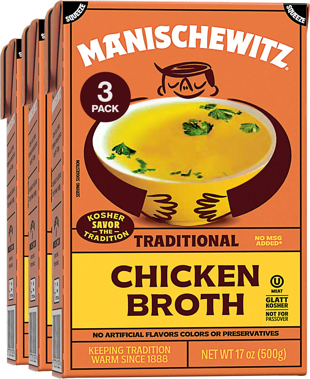 Manischewitz front packaging showing 17oz container and clear branding enhancing shelf appeal