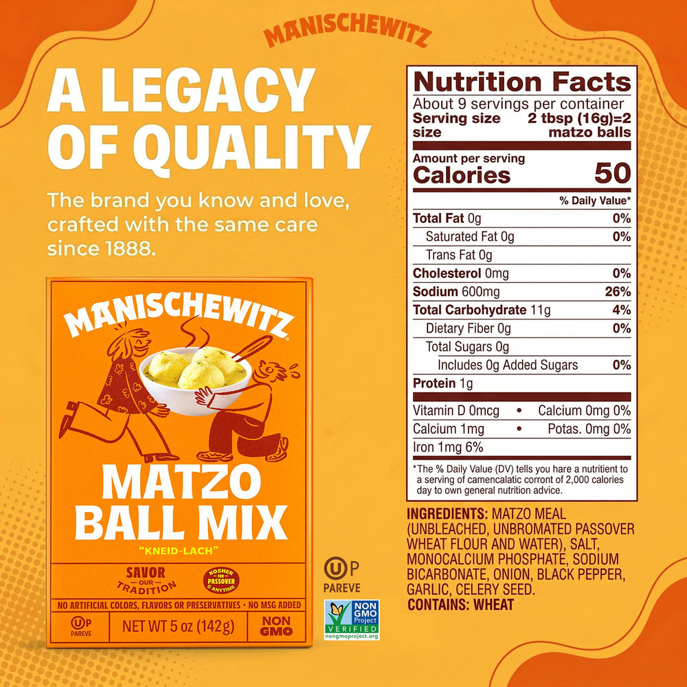 Manischewitz close-up of mix texture for consistent fluffy matzo balls