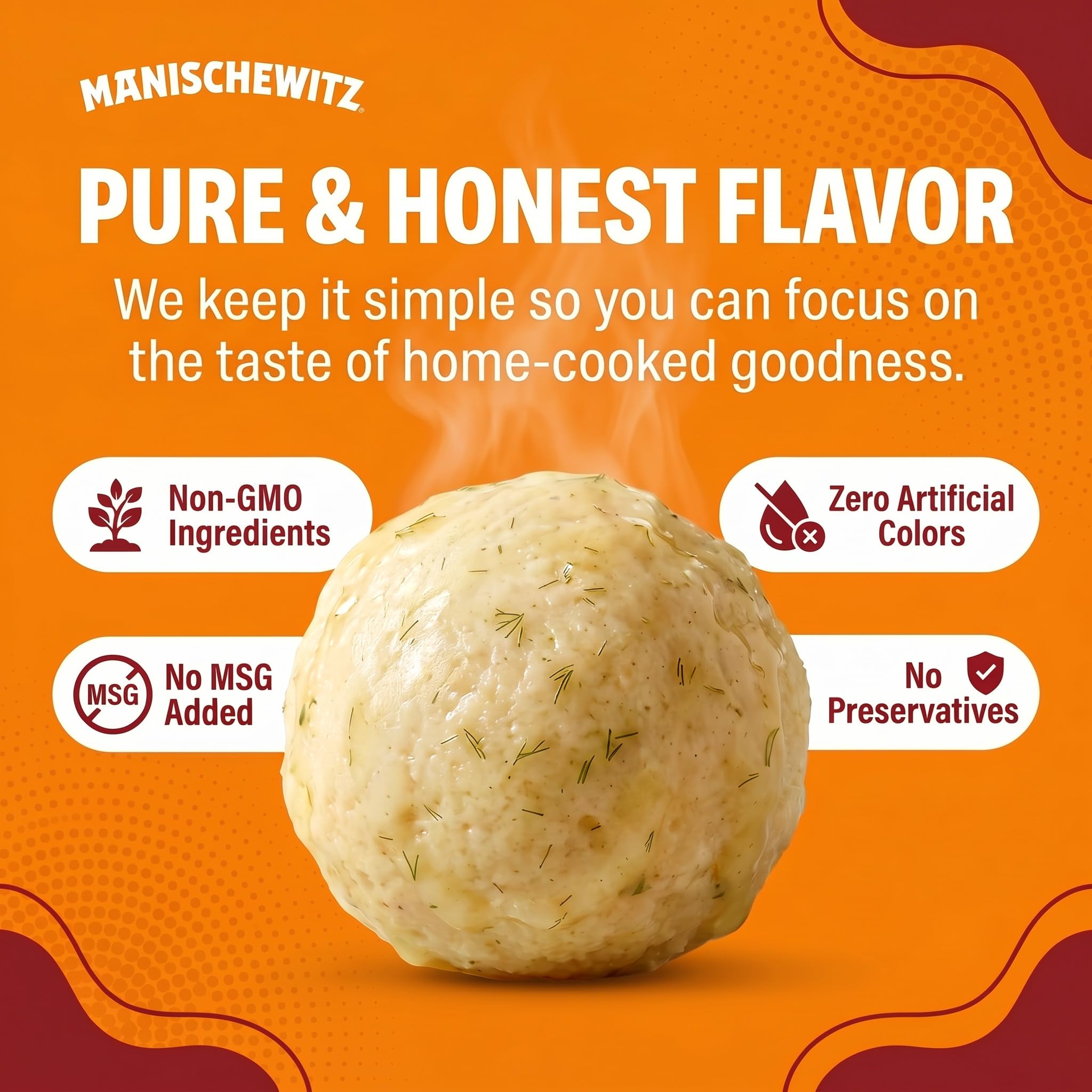 Manischewitz mix beside eggs and oil showing quick, simple preparation