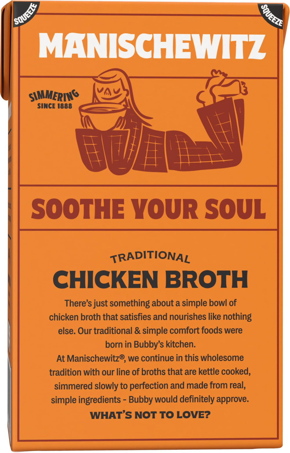 Manischewitz broth pouring into saucepan demonstrating ease of use and flavor infusion