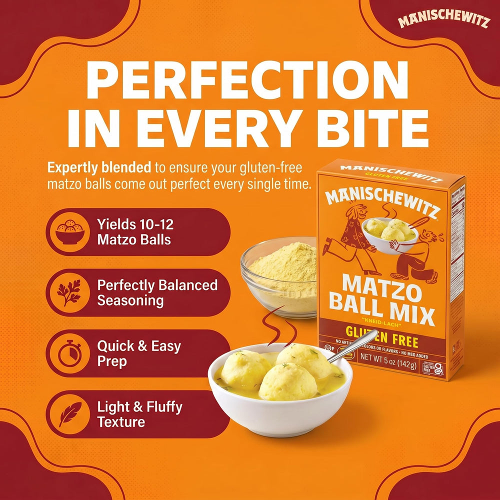 Manischewitz 5oz pouch in hand illustrating compact size and portion control