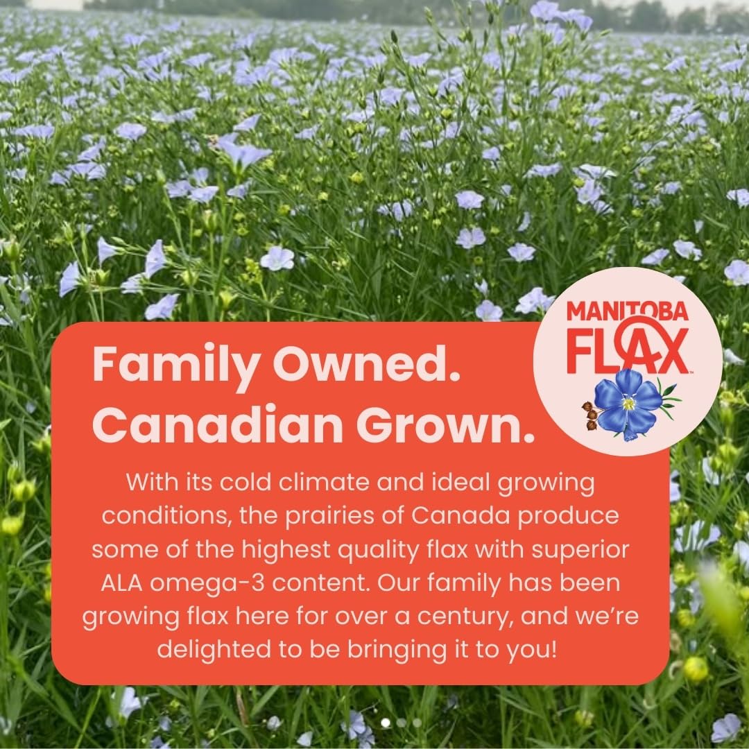 Manitoba Flax open bag with contents visible for freshness and usability