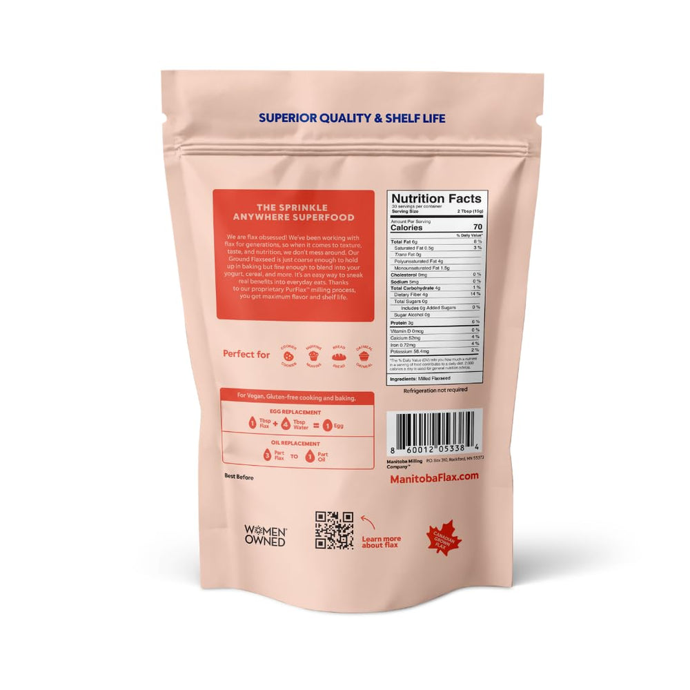 Manitoba Flax blended into a smoothie, showing smooth mixability benefit