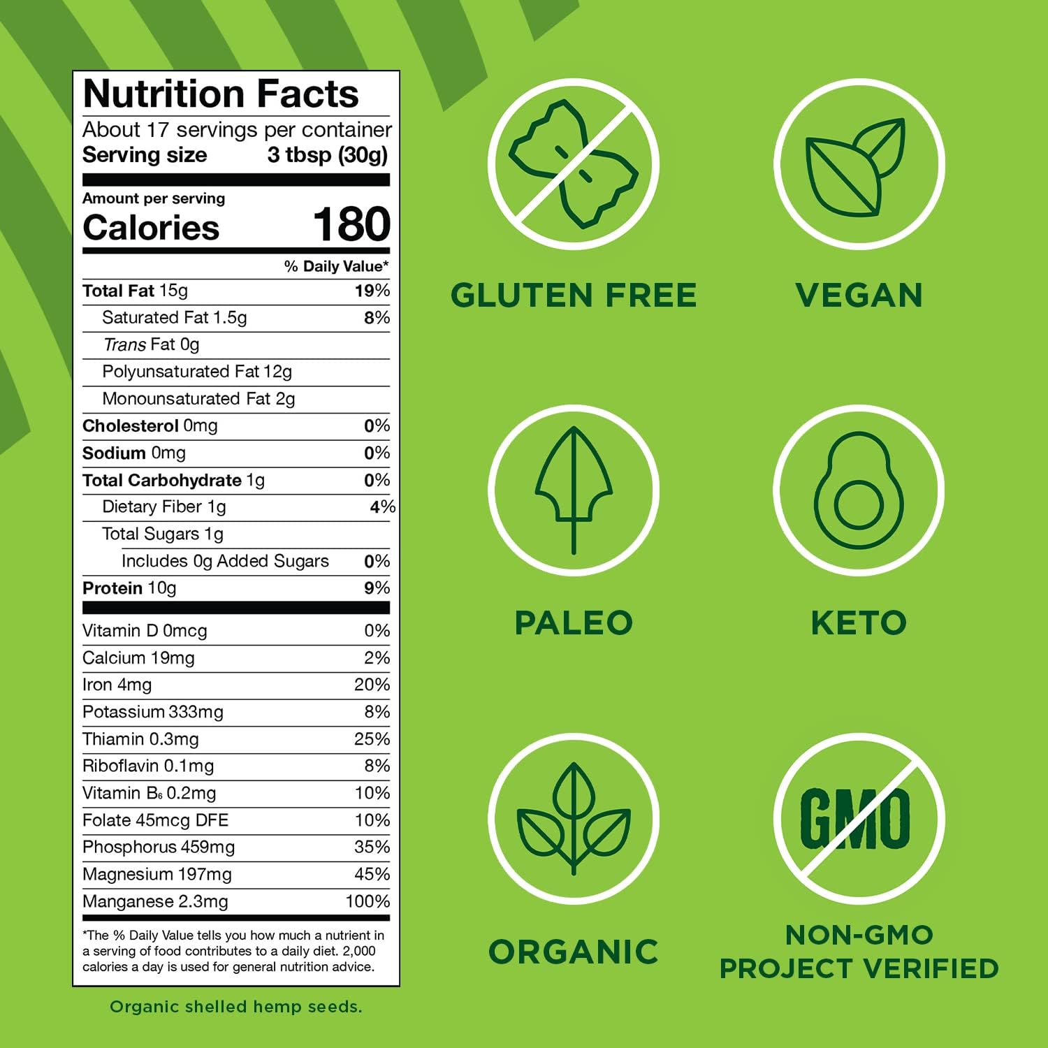 Manitoba Harvest hemp hearts in spoon showing soft consistency and easy use benefit
