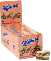Manner front packaging showing 75 g wafer pack and brand for convenient snacking