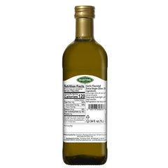 Mantova oil pouring from bottle showcasing smooth flow and fresh garlic aroma