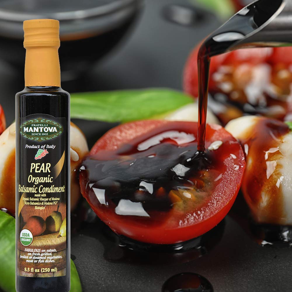 Mantova pomegranate drizzle over salad adding tangy brightness