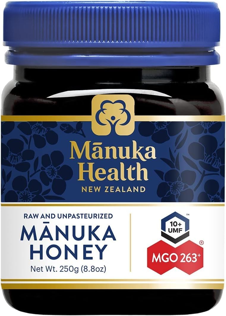 Manuka Health jar front showing label and UMF 10+ clarity and trust