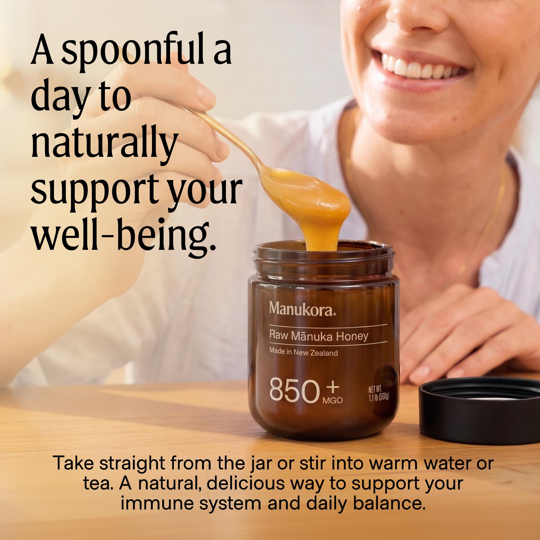 Manukora drizzled over yogurt adding flavor and prebiotic support