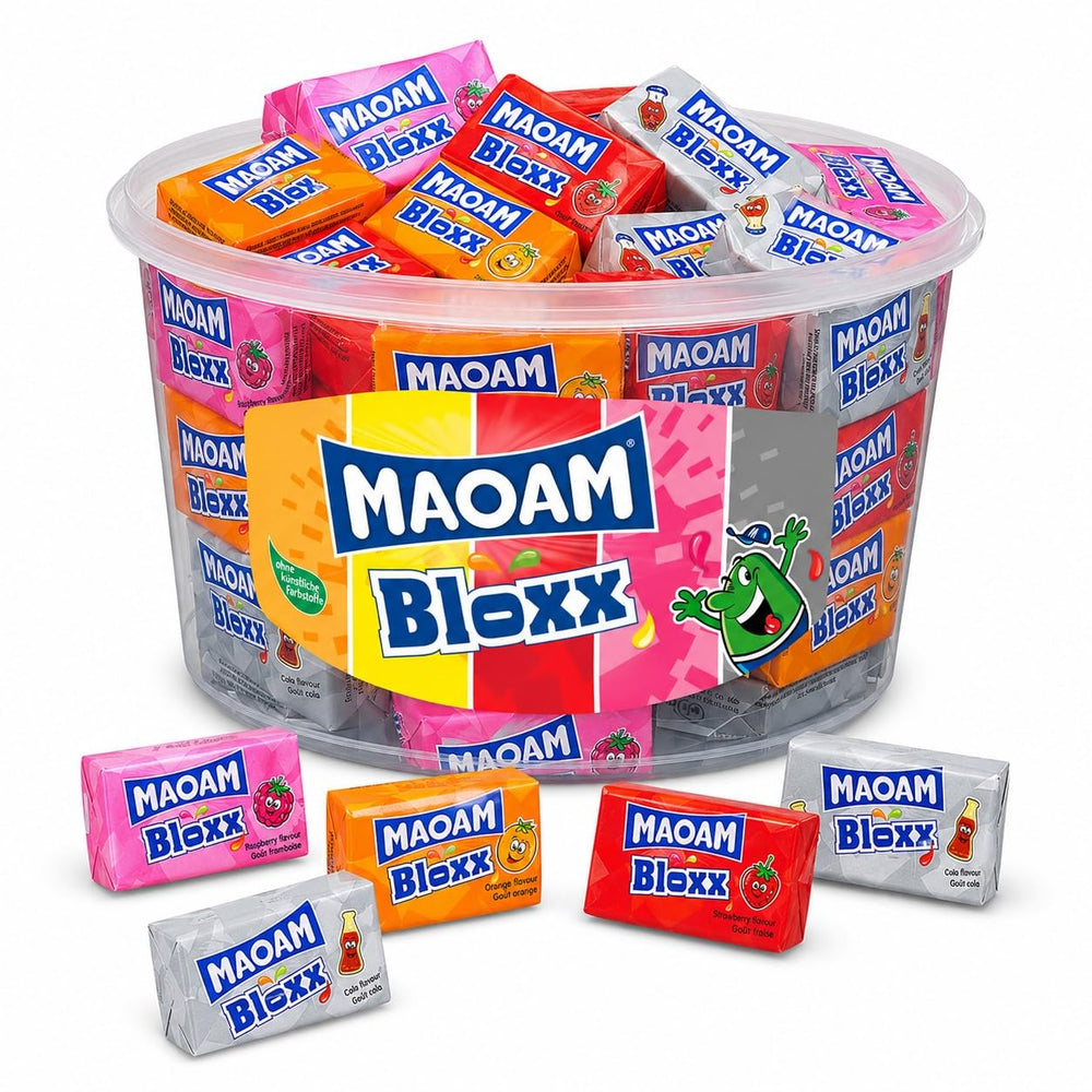 Maoam front packaging showing 50 pcs and sharing convenience