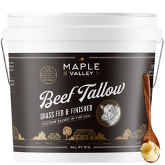 Maple Valley gallon container front label showing brand and product name, clear packaging benefit