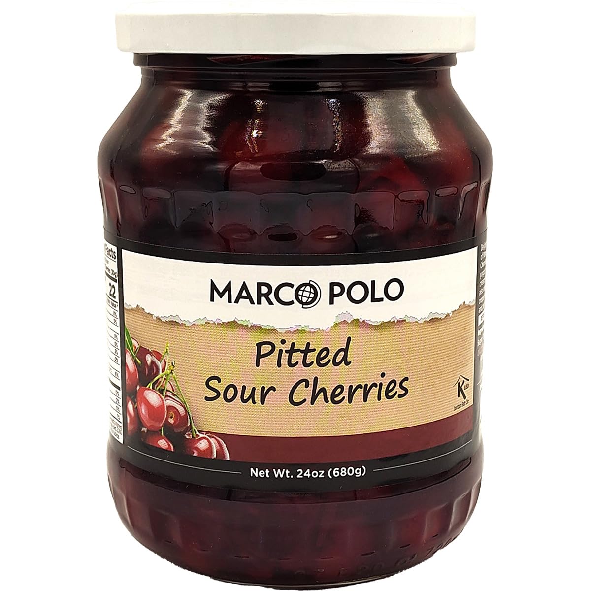 Marco Polo jar front view showing 24 oz label and all-natural benefit