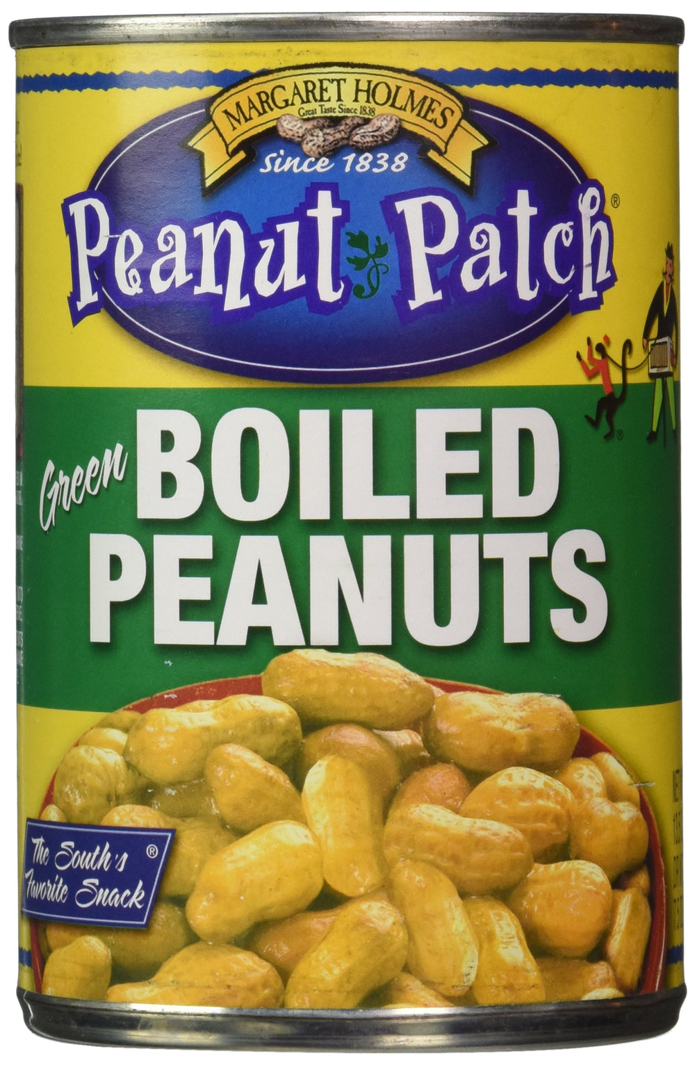Margaret Holmes front packaging showing 13.5oz can and label, convenient pantry-ready snack
