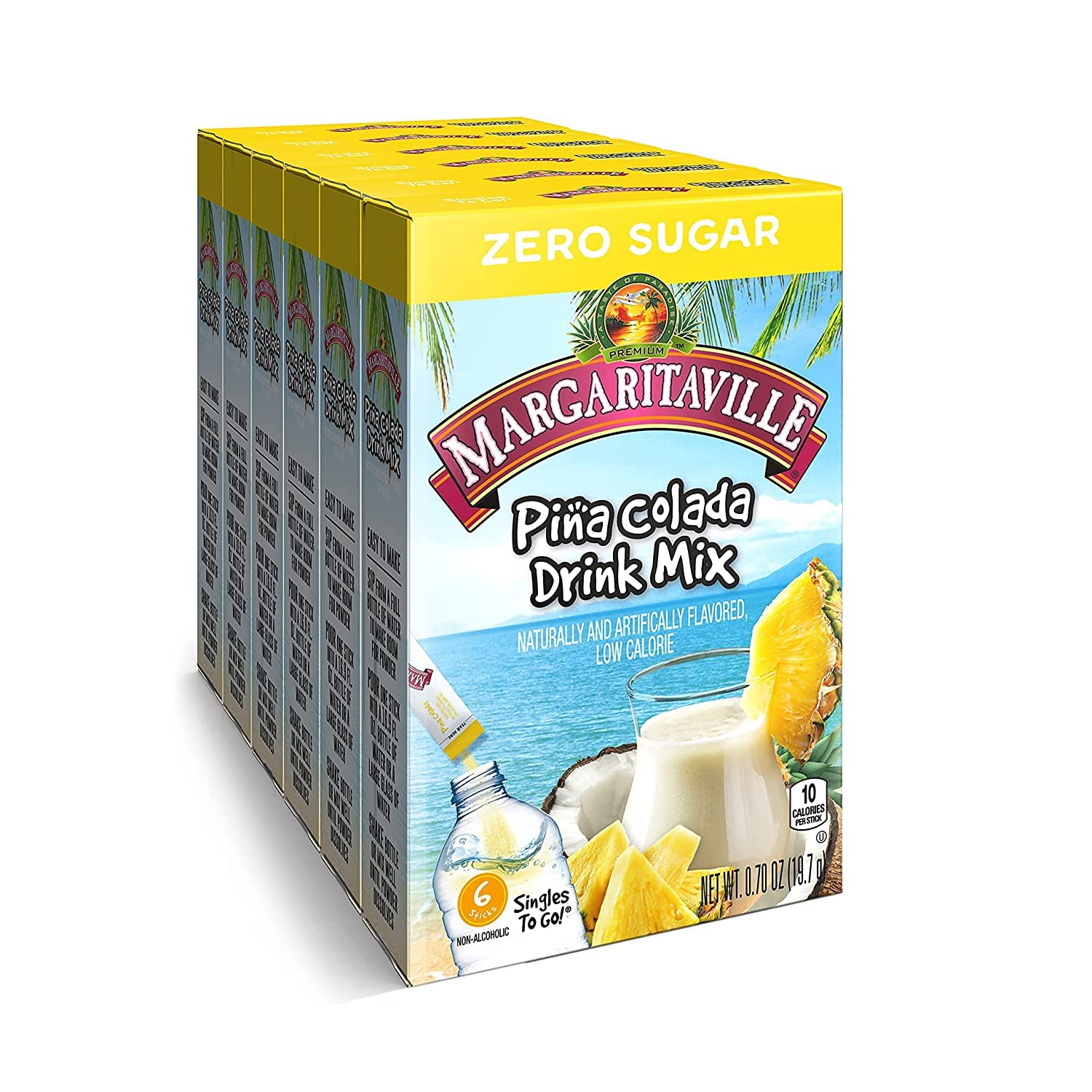 Margaritaville front packaging showing Pina Colada sticks and convenience