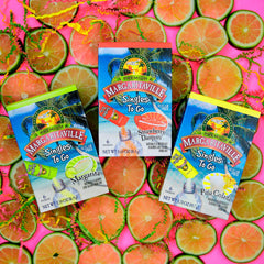 Margaritaville packet being poured into bottle demonstrating simple preparation