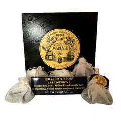 Mariage Frères front packaging showing Rouge Bourbon box and elegant branding for gifting