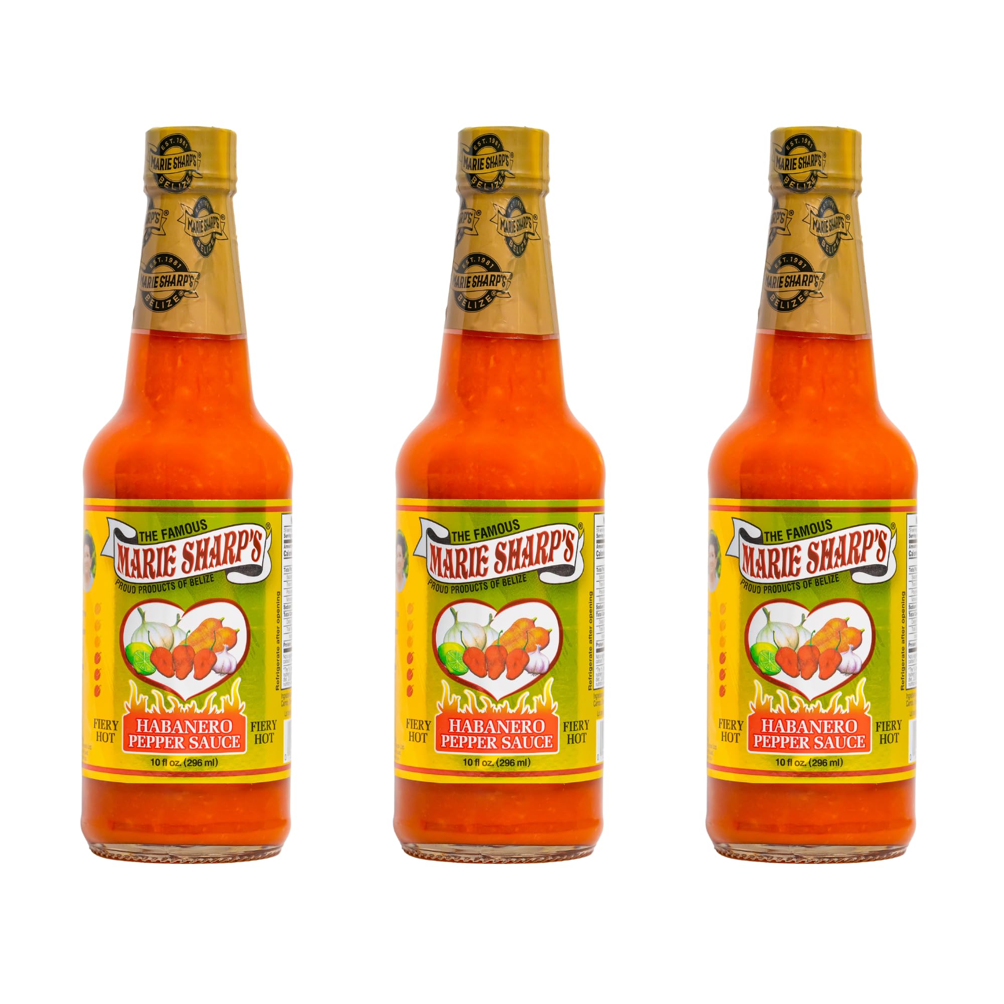 Marie Sharp's front label showing extra-hot habanero branding and clarity