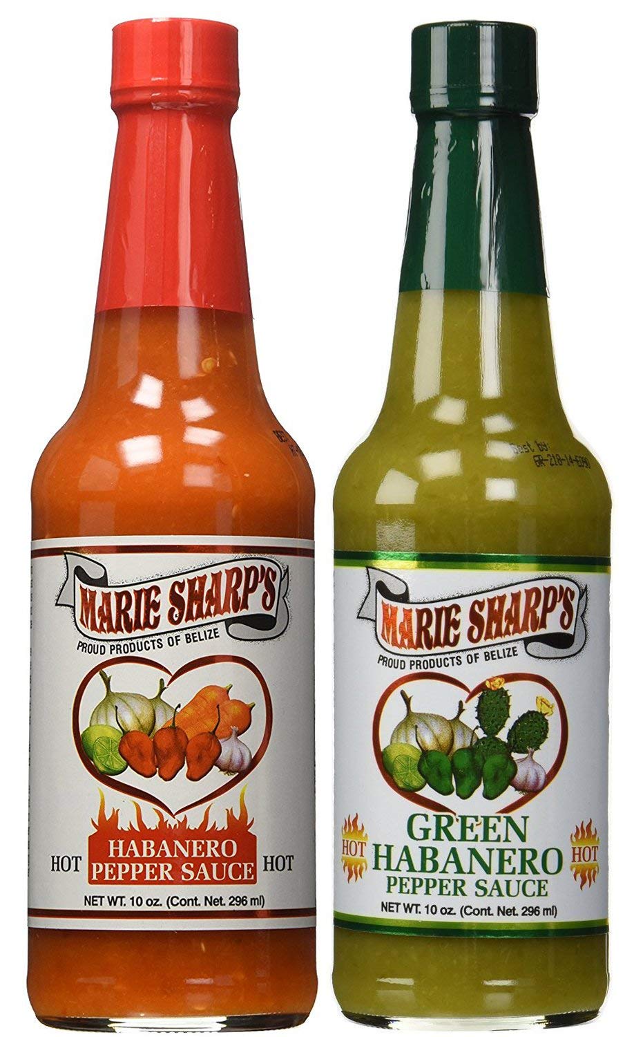 Marie Sharp's bottle front label showing product and brand for easy identification and choice