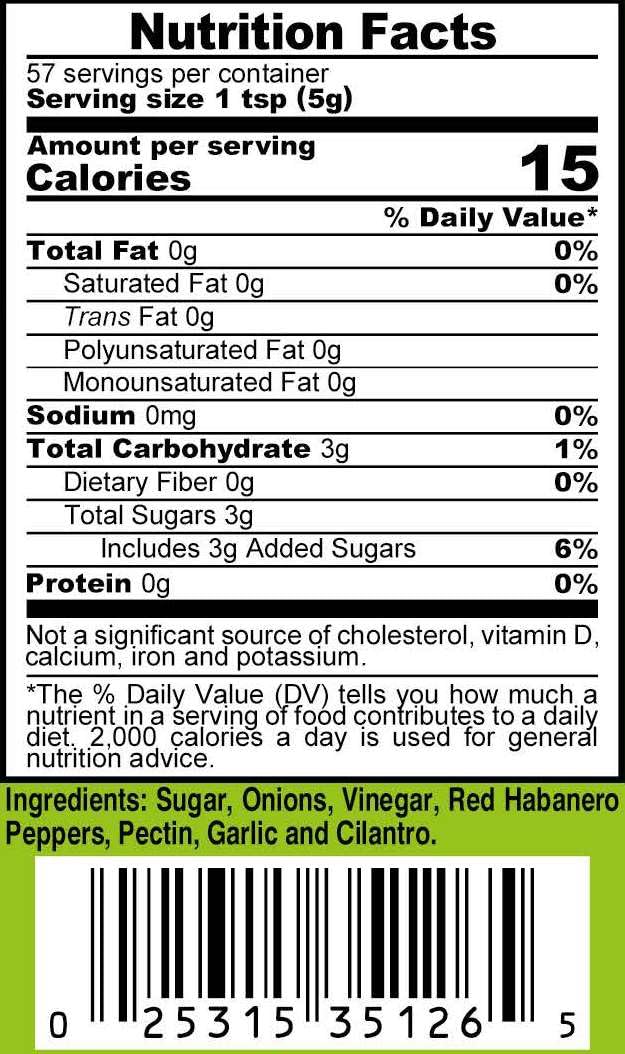 Marie Sharp's label and ingredient list detail showing clean-label trust benefit