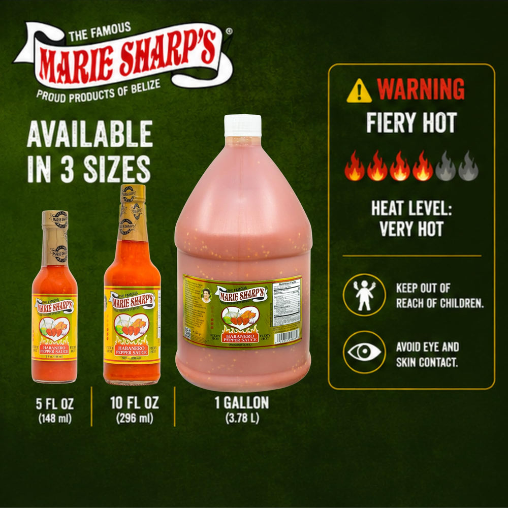 Marie Sharp's bottle beside grilled meats in a backyard scene showing flavor-forward serving idea