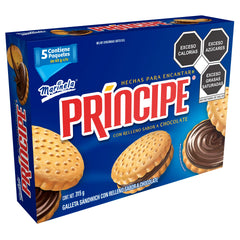 Marinela front packaging showing five sealed packs and clear product benefits