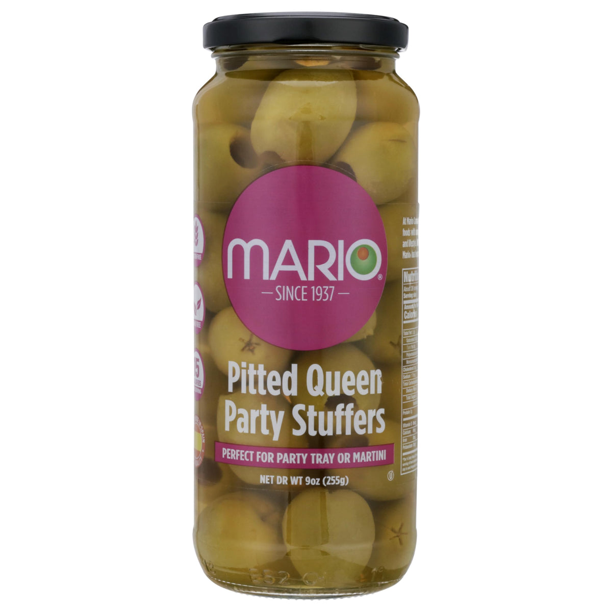 Mario Camacho Foods front jar view showing product and gluten free benefit