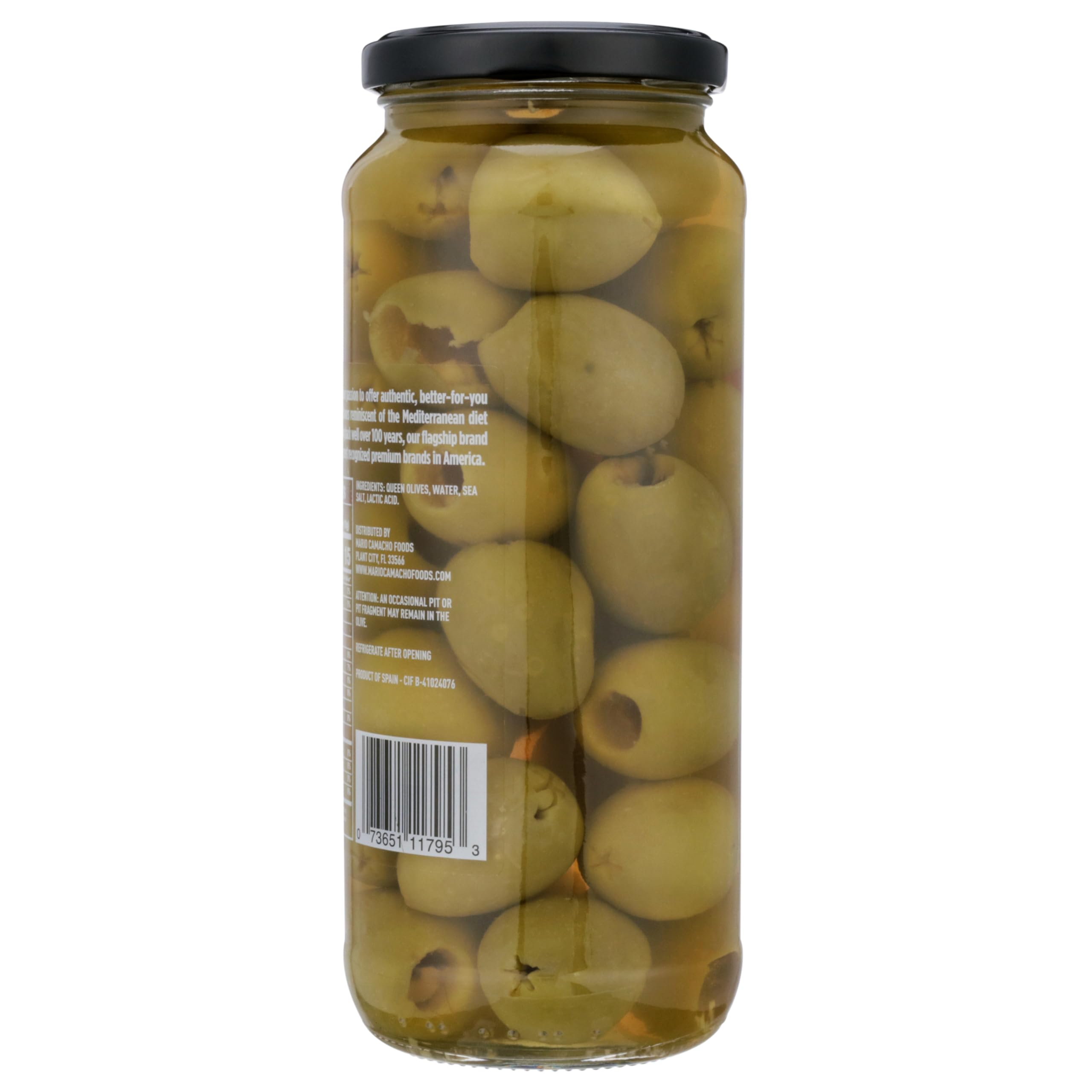 Mario Camacho Foods label and nutrition panel clarifying ingredients and use