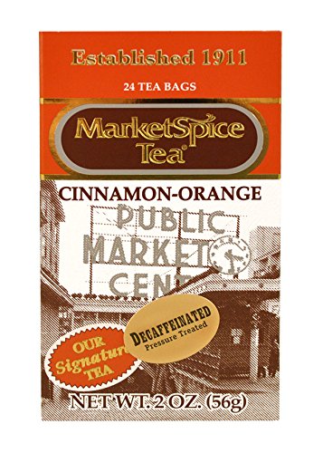 MarketSpice front packaging showing 24-count foil-wrapped tea box and flavor benefit