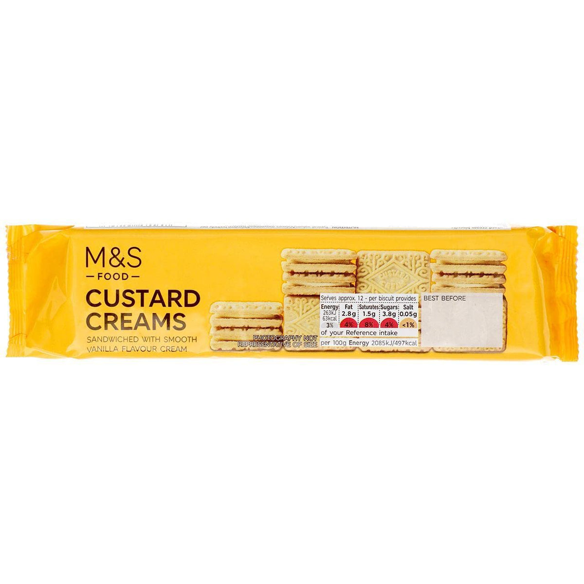 Marks & Spencer front pack showing biscuits and branding, ideal for teatime