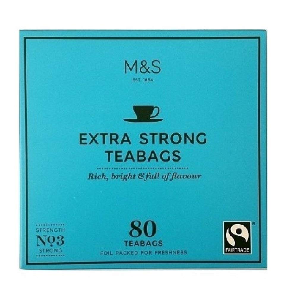 Marks & Spencer MS Tea Extra Strong pouring into cup to show rich color and robust flavor benefit