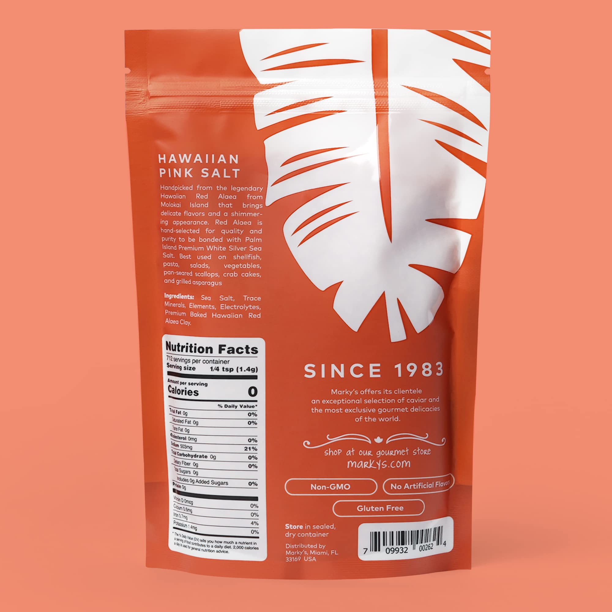MARKY'S bag next to measuring cup showing 1 lb size and pantry convenience benefit