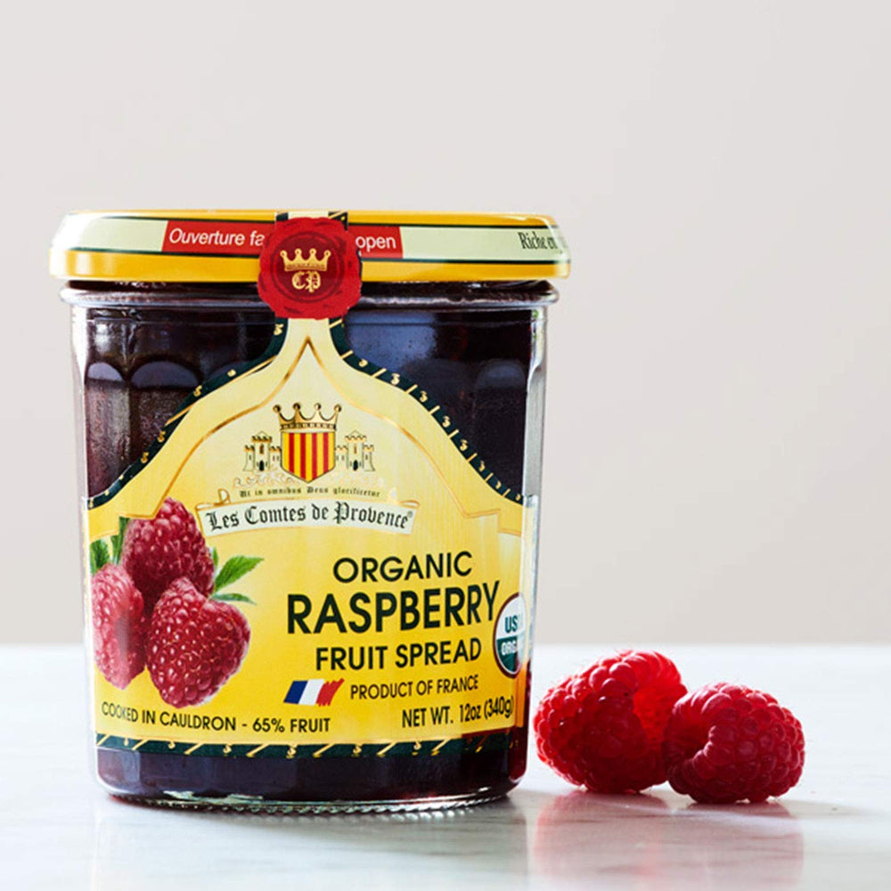 MARKY'S spoonful close-up revealing jam texture and intense raspberry flavor