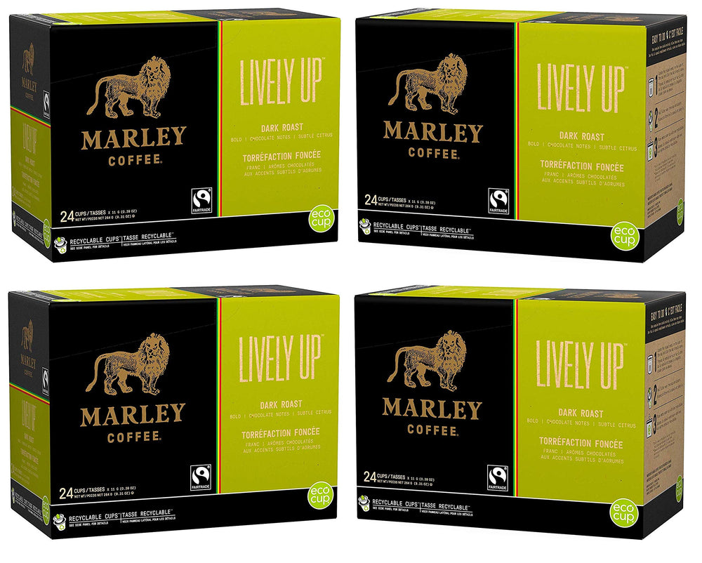 Marley Coffee single RealCup top view sealed lid preserving freshness and flavor