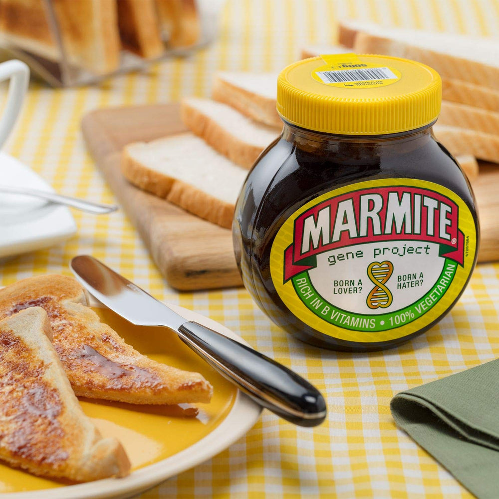 Marmite jars stored on fridge shelf, Marmite easy storage and accessibility