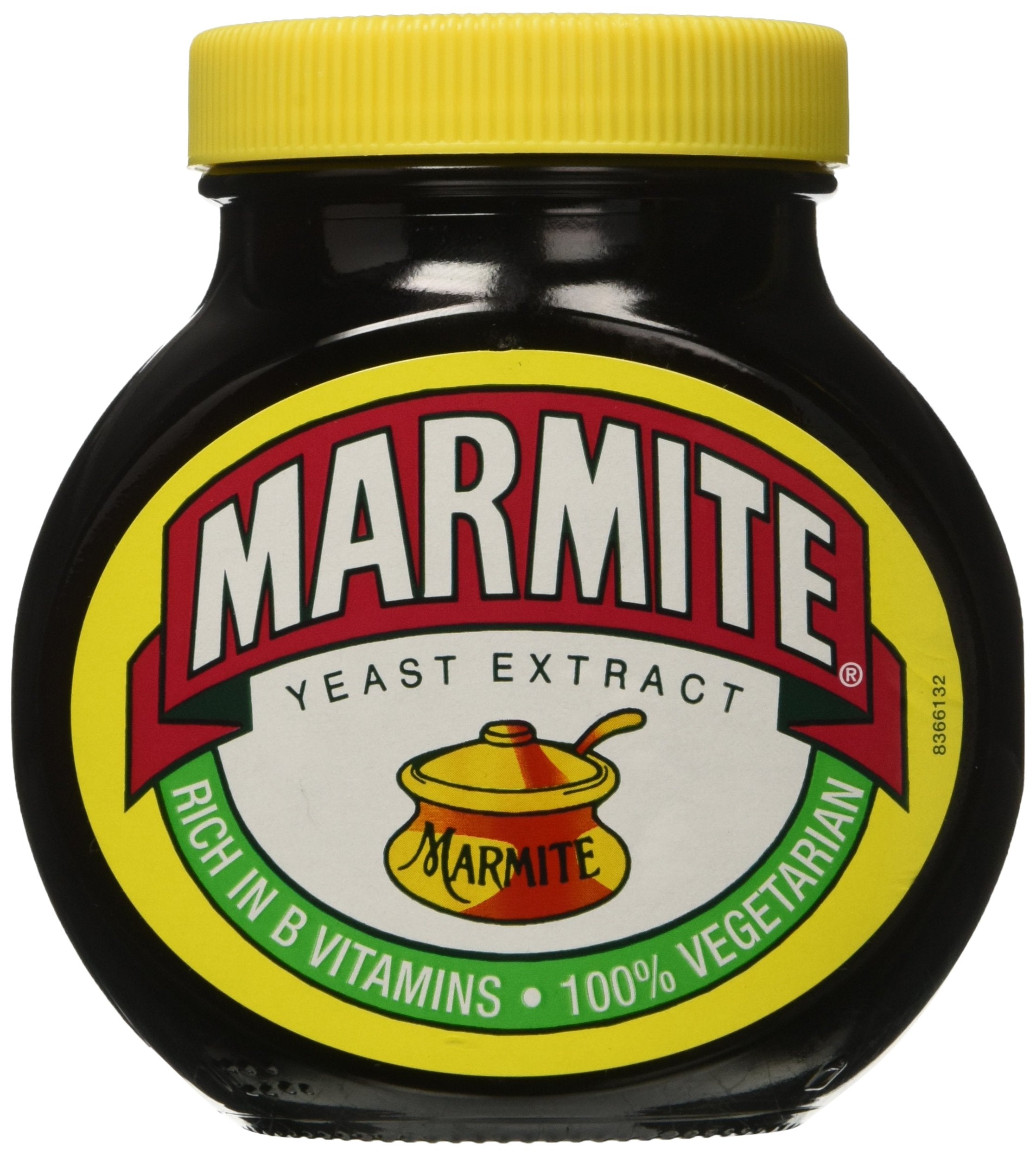 Marmite jar front label showing 500g twin pack and iconic branding for pantry appeal