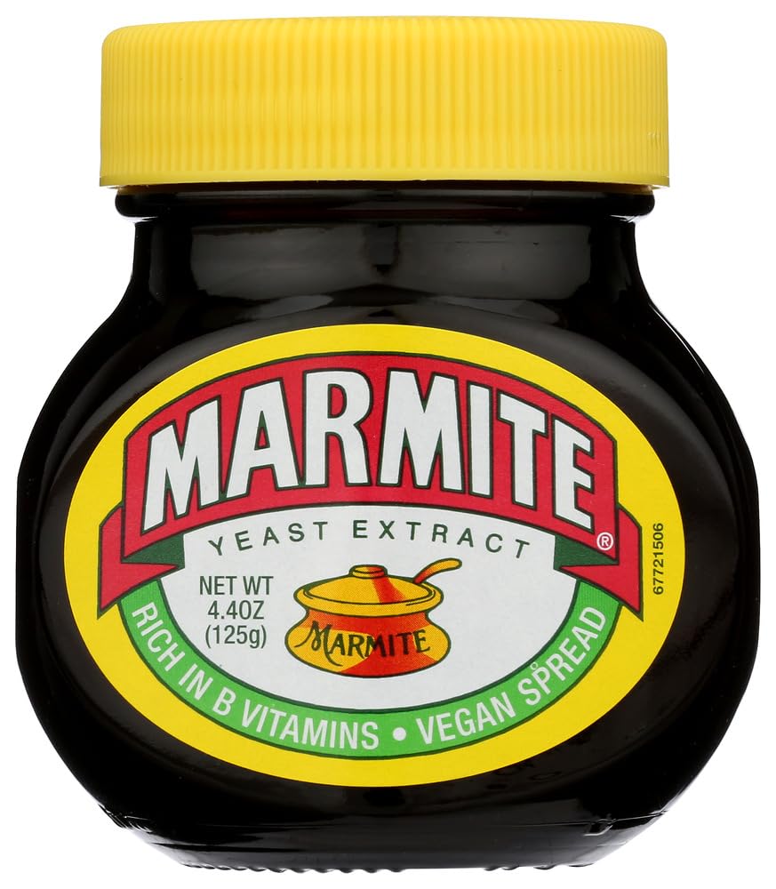 Marmite front packaging showing two 125g jars and clear label, convenient supply