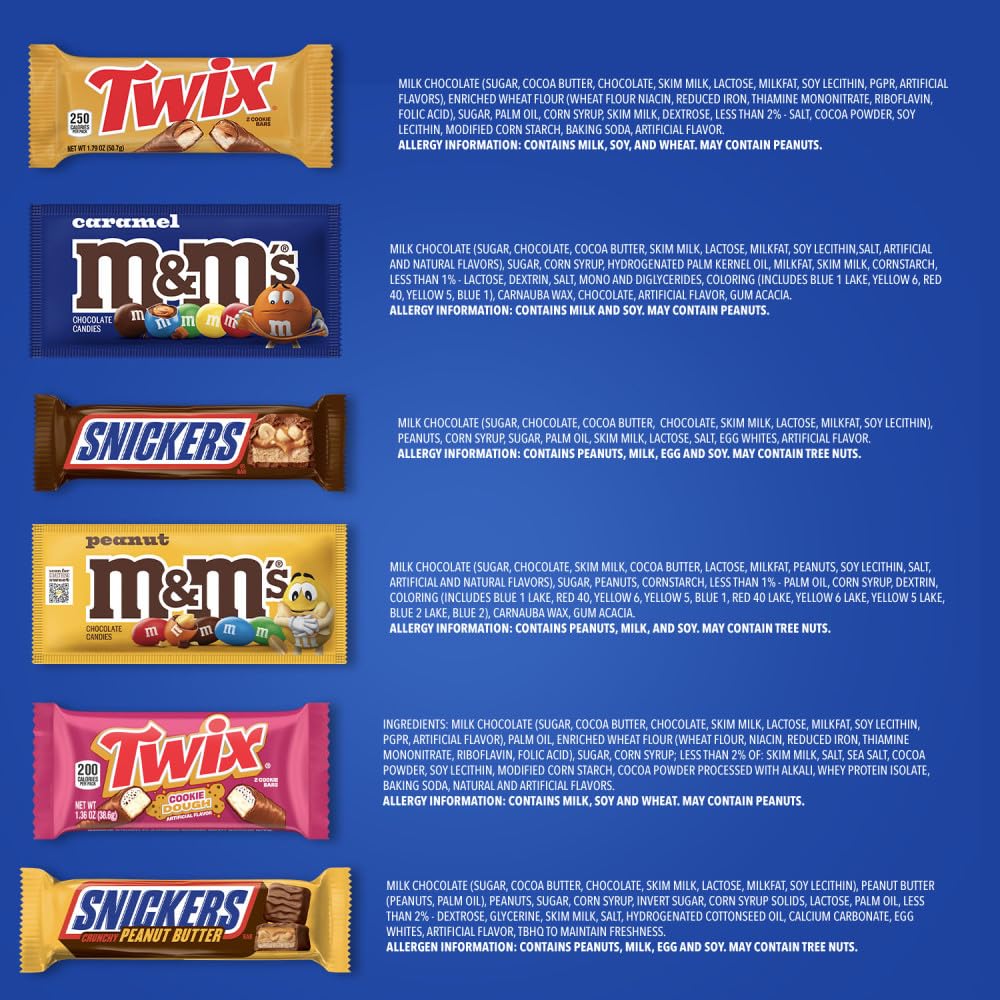 Mars product label and nutrition panel visible for informed ingredient checks