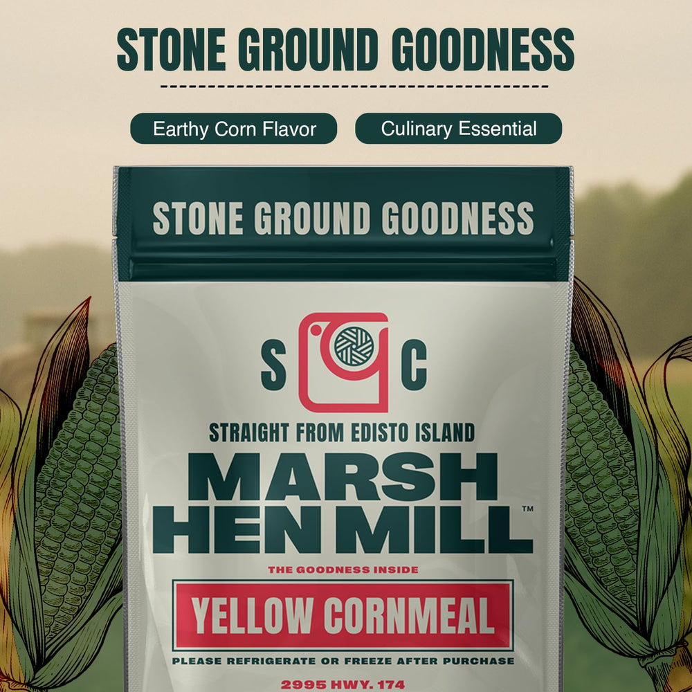 Marsh Hen Mill breading on fish closeup showing crispy coating from fine cornmeal