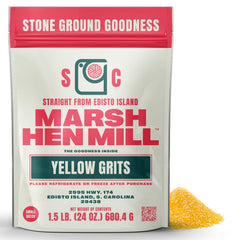 Marsh Hen Mill front packaging showing 24 oz bag and product benefit