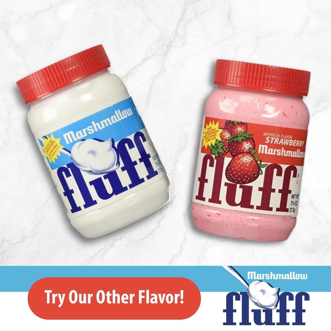Marshmallow Fluff ingredients label closeup showing brand transparency and product details